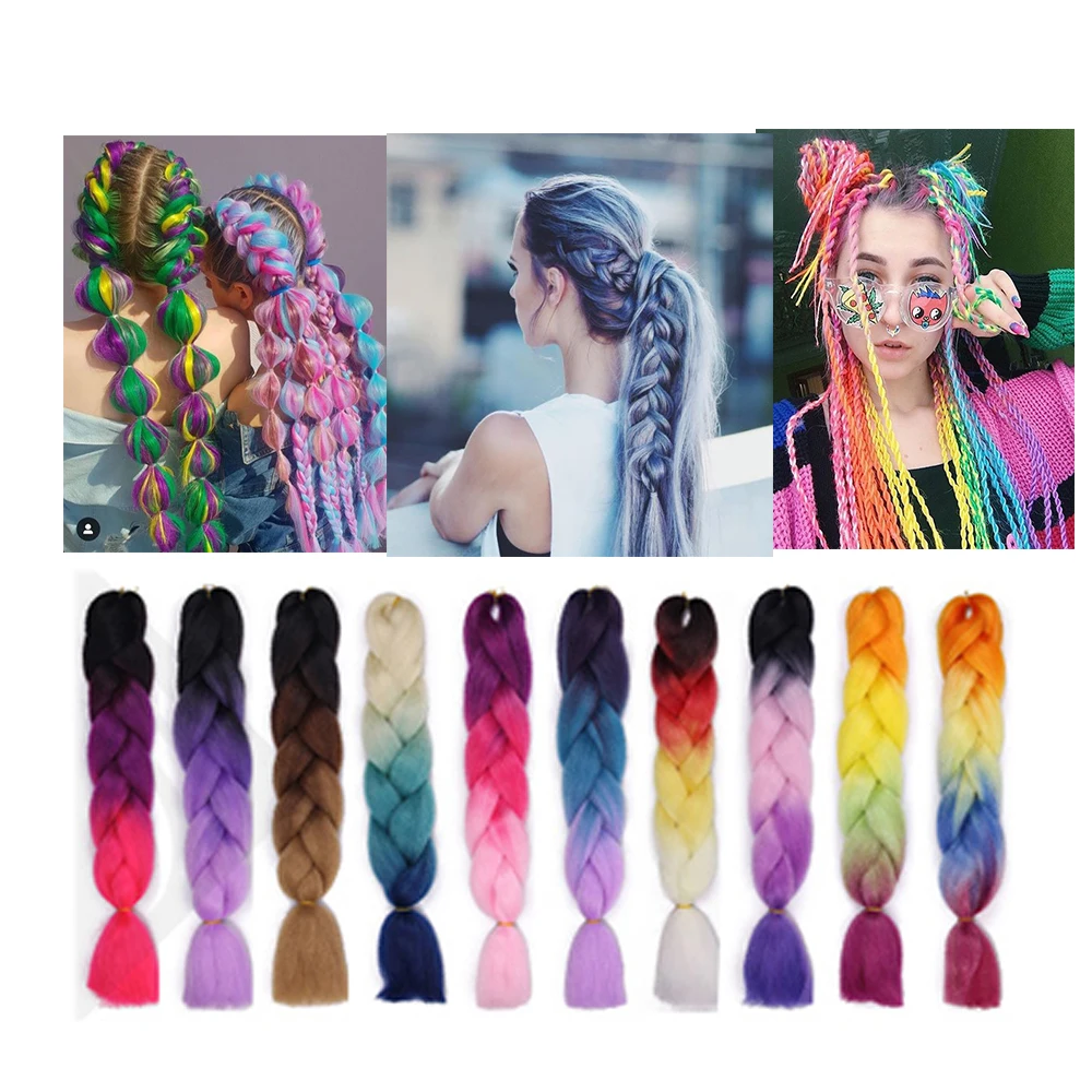 Синтетическая оплетка для наращивания волос вязания крючком плетение 24 дюйма