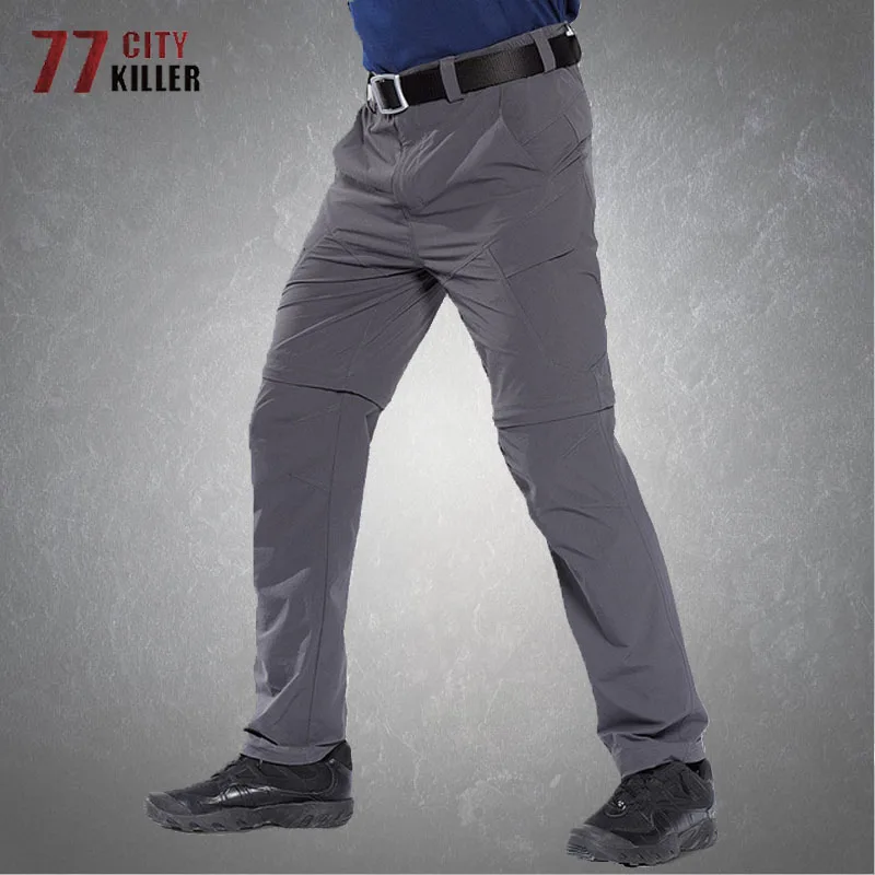 

Detachable Two-piece Pants Men Elasticity Quick Dry Tactical Sweatpants Male Hiking Climbing Camping Jogger Mens Cargo Trousers