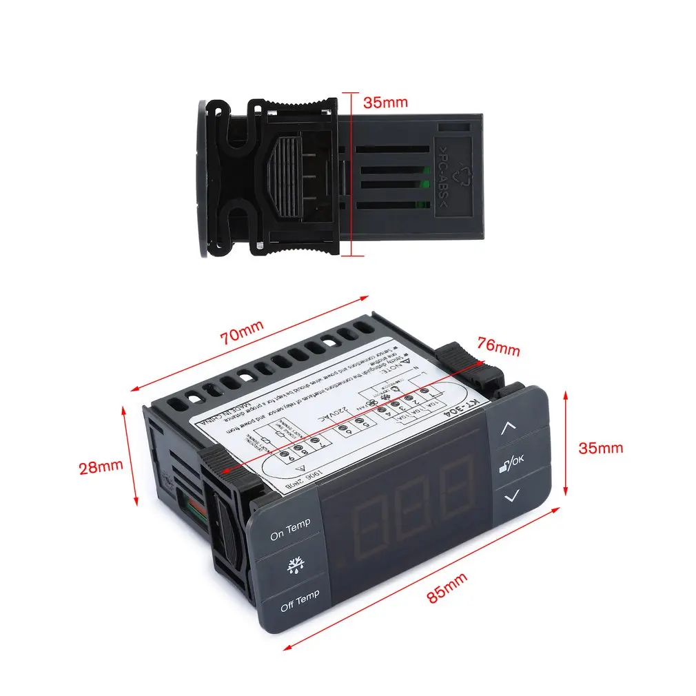 KT-304 Digital Temperature Controller Thermoregulator Thermostat Thermocouple Sensor with Refrigeration Defrost Fan Function |