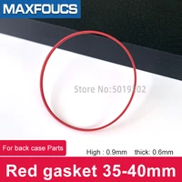 red gasket o ring 35 42mm dia 0 9mm high 0 6mm thick plastic gasket for back case caseback o ring parts for tissot brand