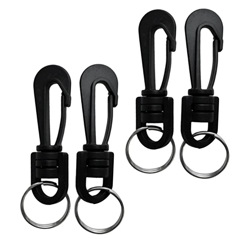 4Pcs Lightweight Swivel Spring Snap Hook Clasp Dive Light Compass Key Ring | Спорт и развлечения