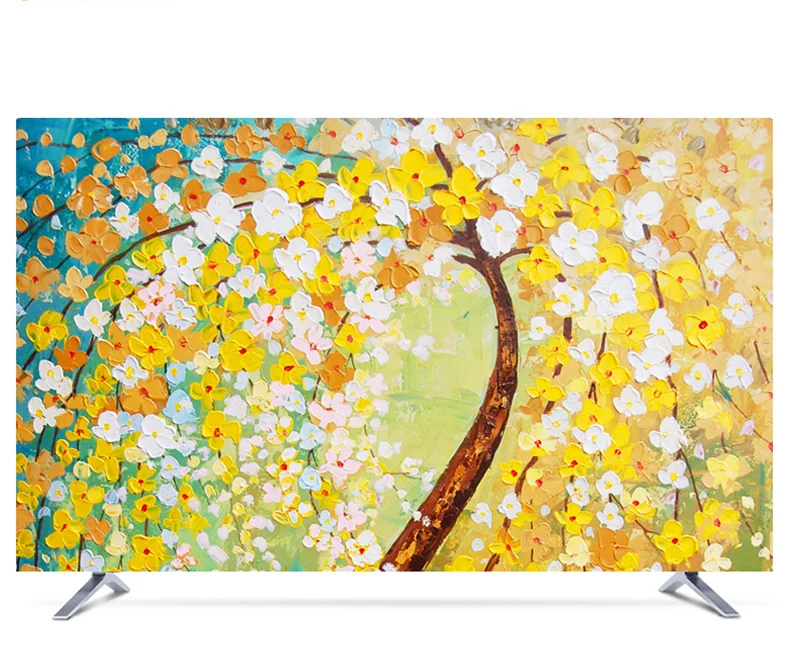 Изготовленный На Заказ 1"-80" 22 дюймов 75 дюймовый ЖК-экран tv PC крышка декоративная капот занавес приносить богатство сокровище водонепроницаемый синий
