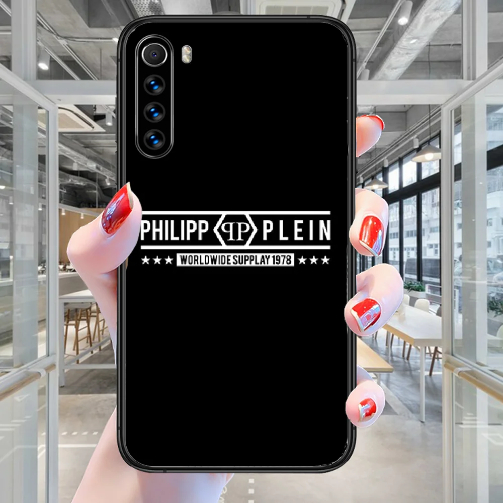 

Trend Luxury qp Brand Phone case For Xiaomi Redmi Note 7 8 8T 9 9S 4X 7 7A 9A K30 Pro Ultra black Coque Tpu Cover 3D Funda Soft