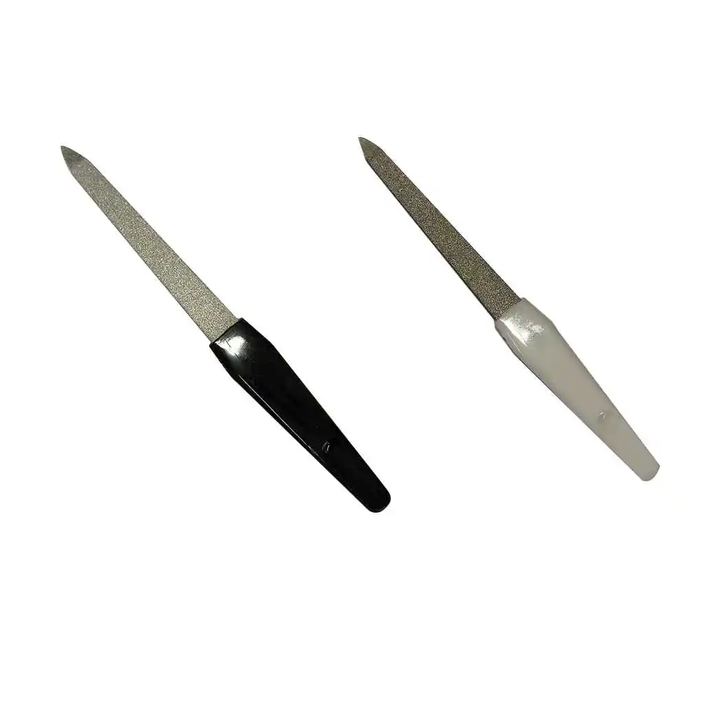

5PCS Plastic Handle Metal Double Sided Nail Files Home Nail File DIY Manicure Pedicure Tool