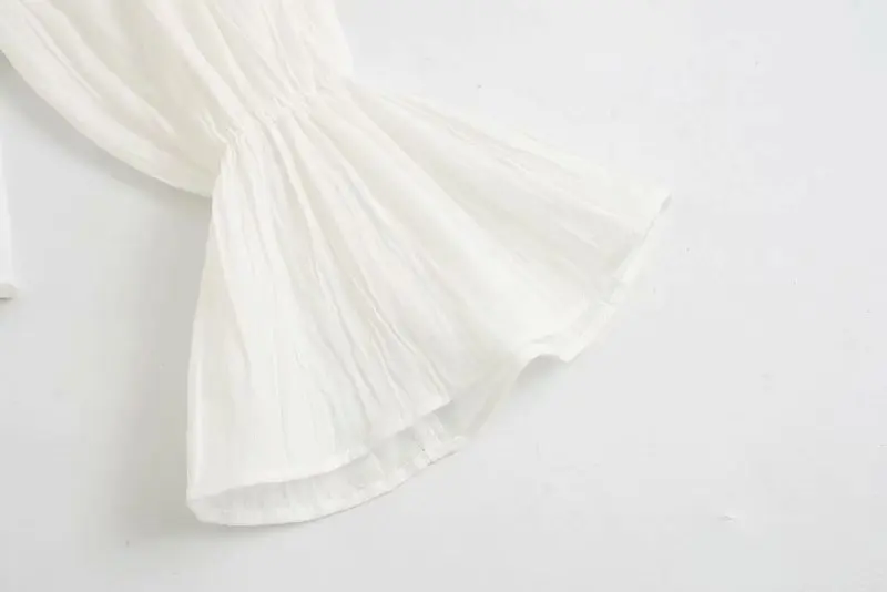 2019 женская элегантная каскадная воротник-стойка с оборками Повседневная блуза