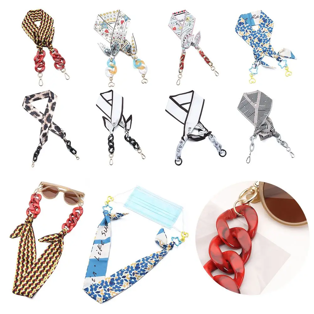 Новинка 2022 стильная цепочка для солнцезащитных очков с шелковой лентой женские
