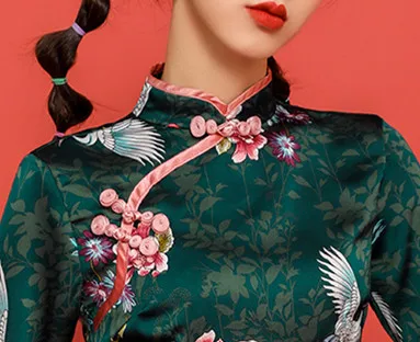 SWEETXUE/современное платье Чонсам для девочек Свободный рукав с принтом в виде