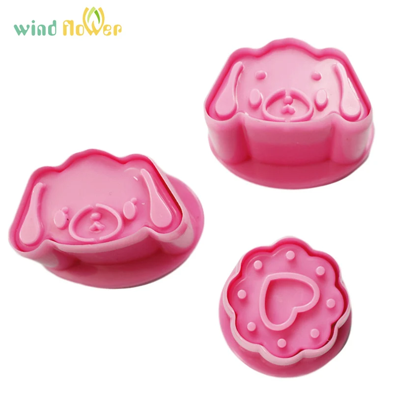 Ветер цветок 3 шт./компл. DIY форма печенья в форме собаки для трехмерная мультяшная