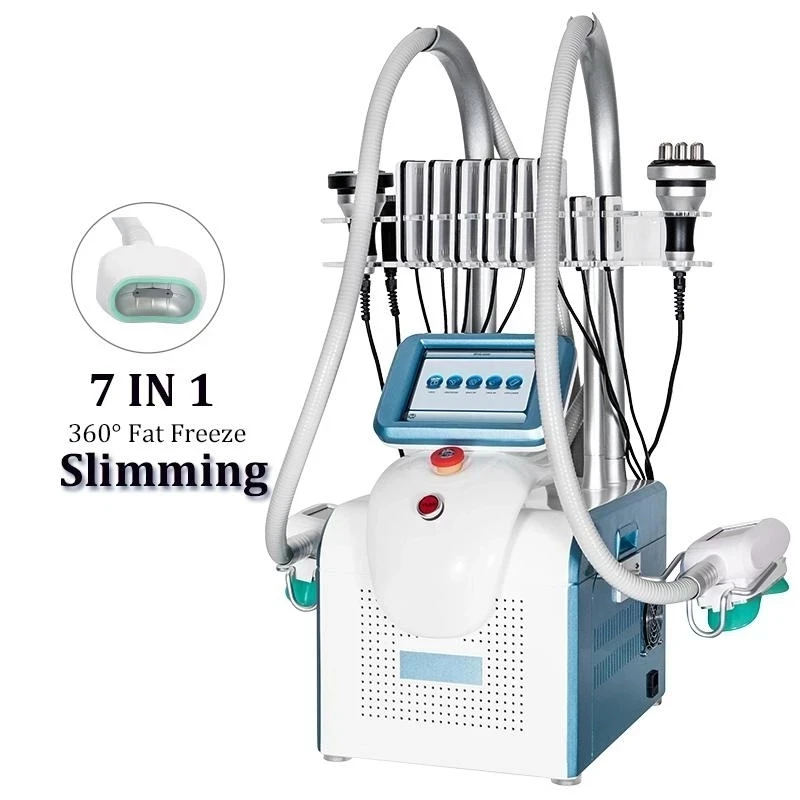 

Portable fat reduce freezing 360 cryotherapy complete + 40k cavitation rf + lipolaser body slimming cryotherapy beauty machine c
