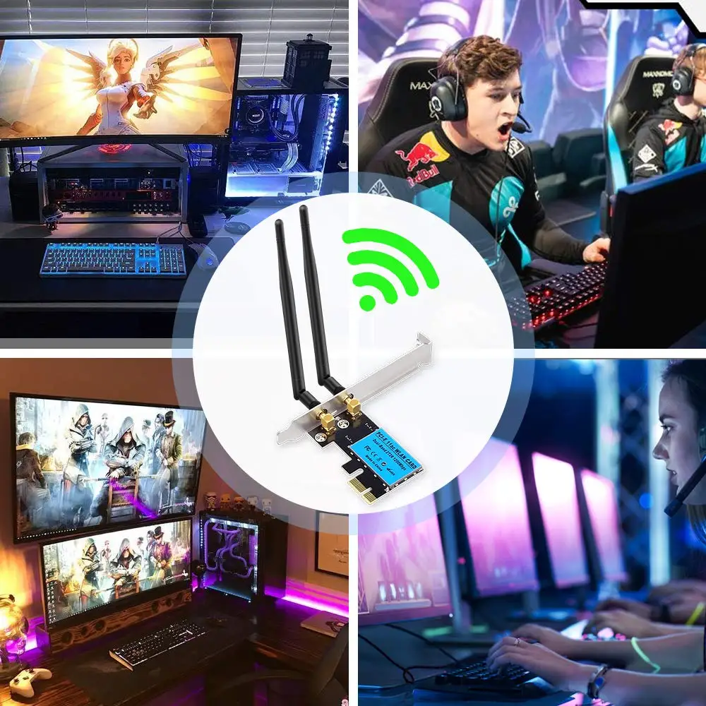 Onvian беспроводная сетевая карта AC1200Mbps PCI-E двухдиапазонный адаптер 5G/2 4G WiFi для Windows