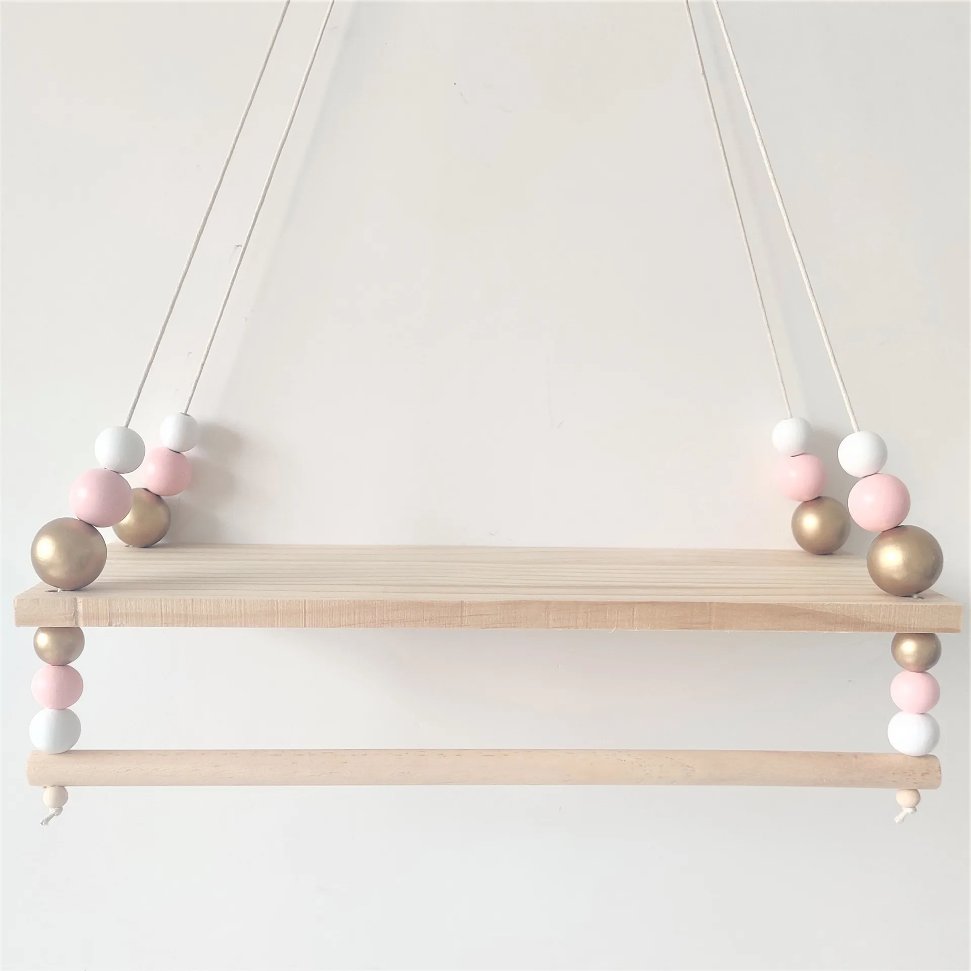 

Wood Shelf Kids Room Natural Wood Beads Wall Shelf Storage Shelves Kids Decorative Shelves For Girl Room Baby Nursery Decoration