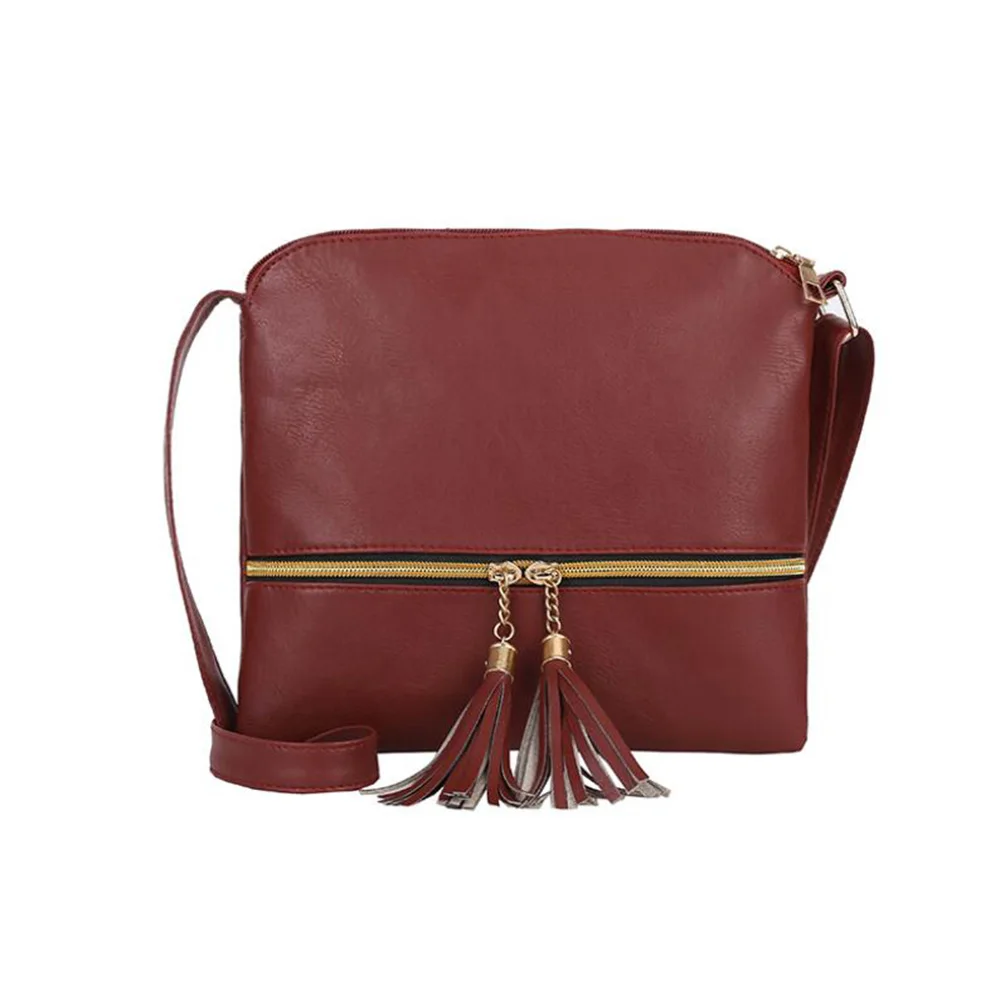 

2020 Trendy Tassel Ladies Cross Body Messenger Bag Women Shoulder Bags Tote Satchel Handbag Pu Leather Casual Travel New Bag New
