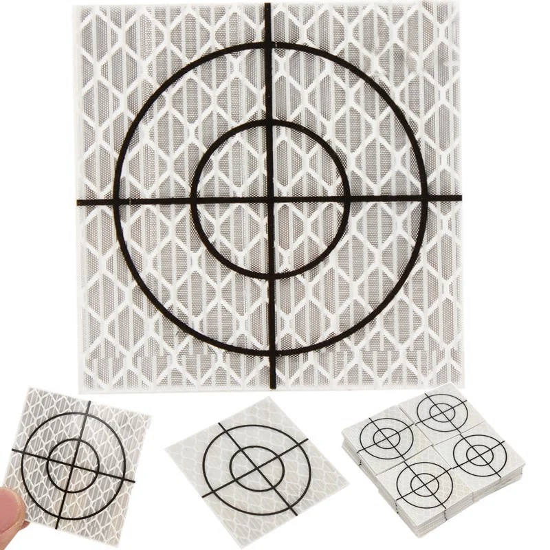 100Pcs Prism Measurement Reflector Sheet Reflective Tape Target Total Station Tunnel Survey 40X40Mm | Инструменты