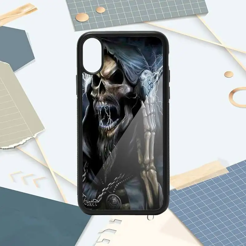 

Grim Reaper Skull Skeleton Phone Case PC for iPhone 11 12 pro XS MAX 8 7 6 6S Plus X 5S SE 2020 XR