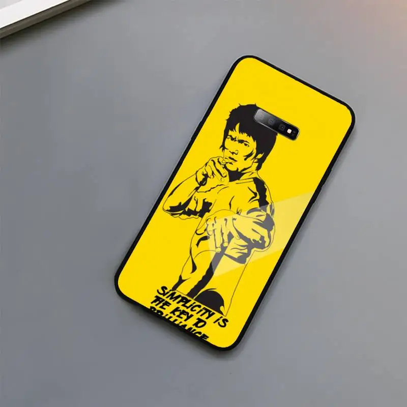 

Bruce Lee Chinese kung fu Phone Case Tempered glass For Samsung S6 S7 edge S8 S9 S10 e plus note8 9 10 pro