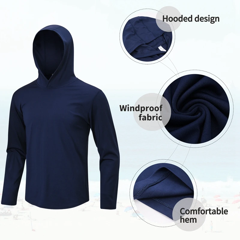 Men's Hooded Sweat shirts Long Sleeve Outerwear Bodybuilding Sport T-shirt Quick Dry Running Shirt Long Sleeve Compression Top