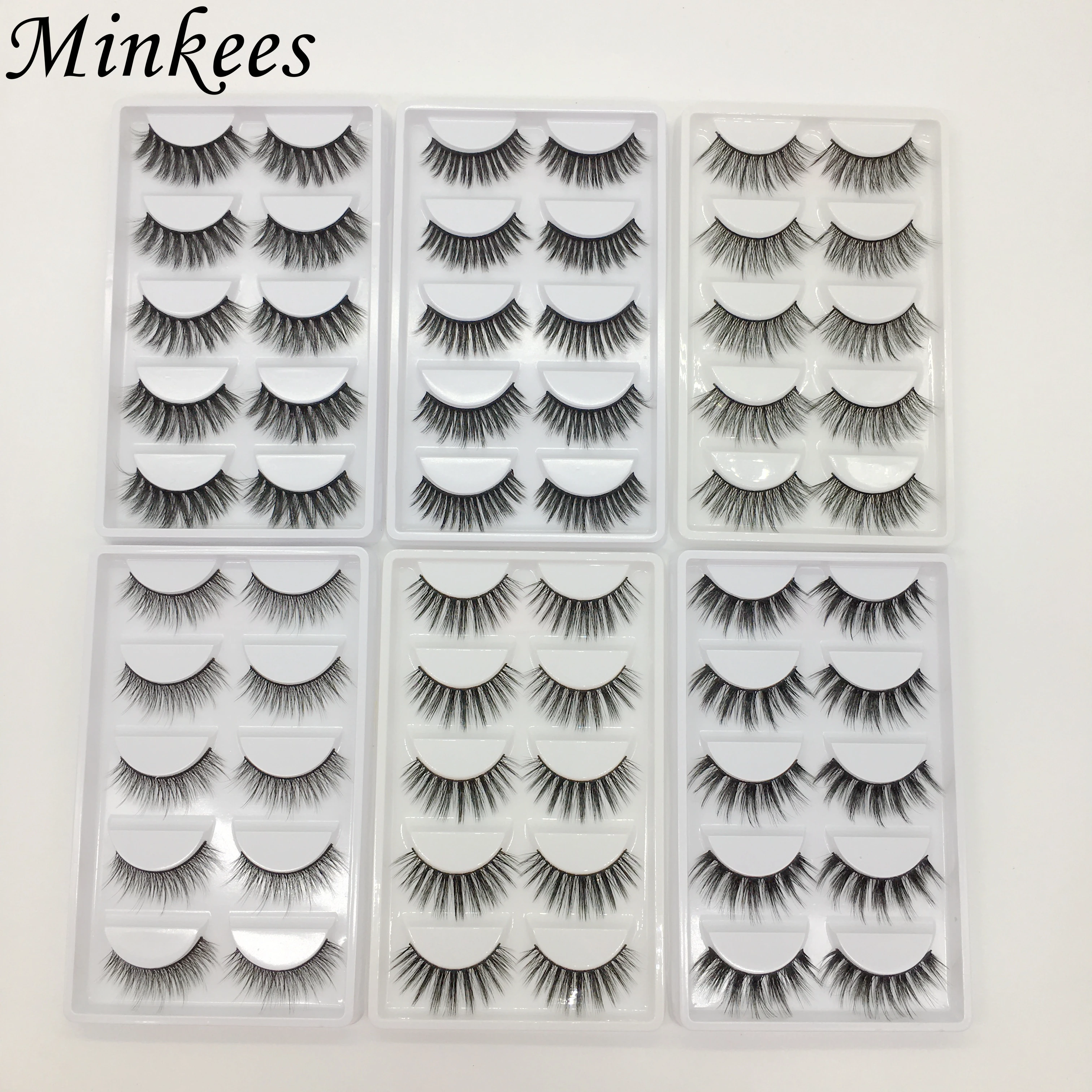 

5 пар 7 пар 3D Мягкие искусственные норковые накладные ресницы оптом натуральный вид ручной работы Wispy жестокость бесплатно ресницы на заказ ...