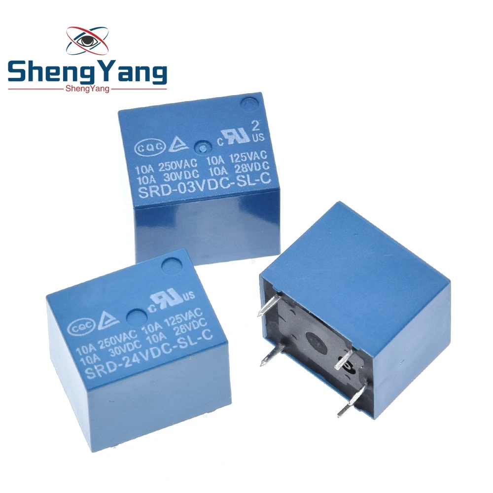10 шт. TZT DC 5 в 12 В SONGLE Реле мощности SRD 05VDC SL C PCB тип 12VDC тип|Интегральные схемы| |