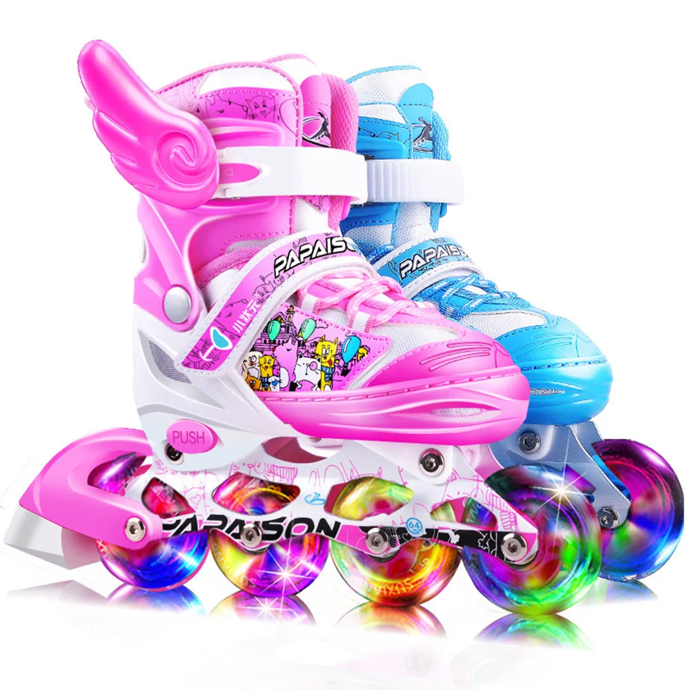 Обувь детская для мальчиков и девочек параллельно регулируемая мигающая с