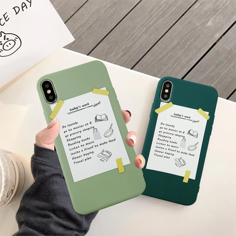 GYKZ милый мультяшный Повседневный чехол для iPhone 8 X XS MAX XR 7 6 6s Plus зеленый мятный