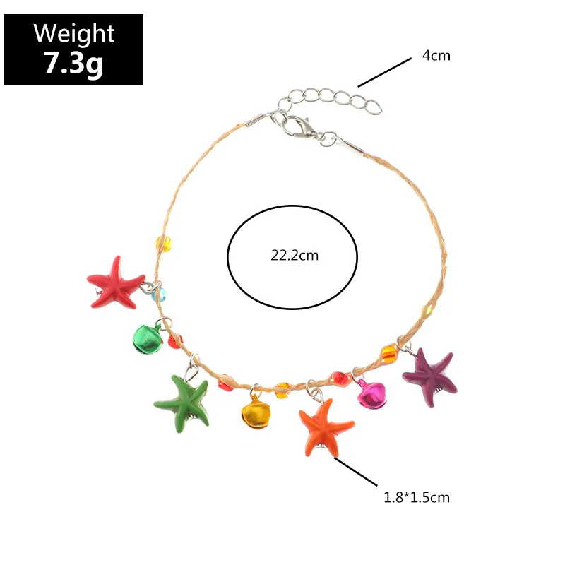 

Bohemian Shell Starfish Anklets For Women BOHO Beads Ankle strap Beach Jewelry Summer Beach Barefoot Bracelet Anklet