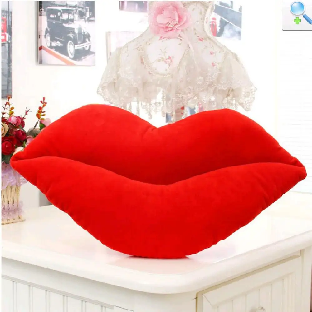 

Sexy Red Lips Decorative Pillows for Sofa Comfort Chair Cushion Plush Floor Pillow Seat Cushion Velvet Throw Pillow Decor Home