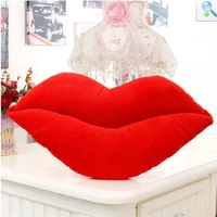 sexy red lips decorative pillows for sofa comfort chair cushion plush floor pillow seat cushion velvet throw pillow decor home