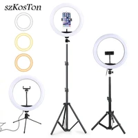 33cm 13 inch ring light photography lighting with tripod stand led dimmable lamp for youtube video live stream photo studio