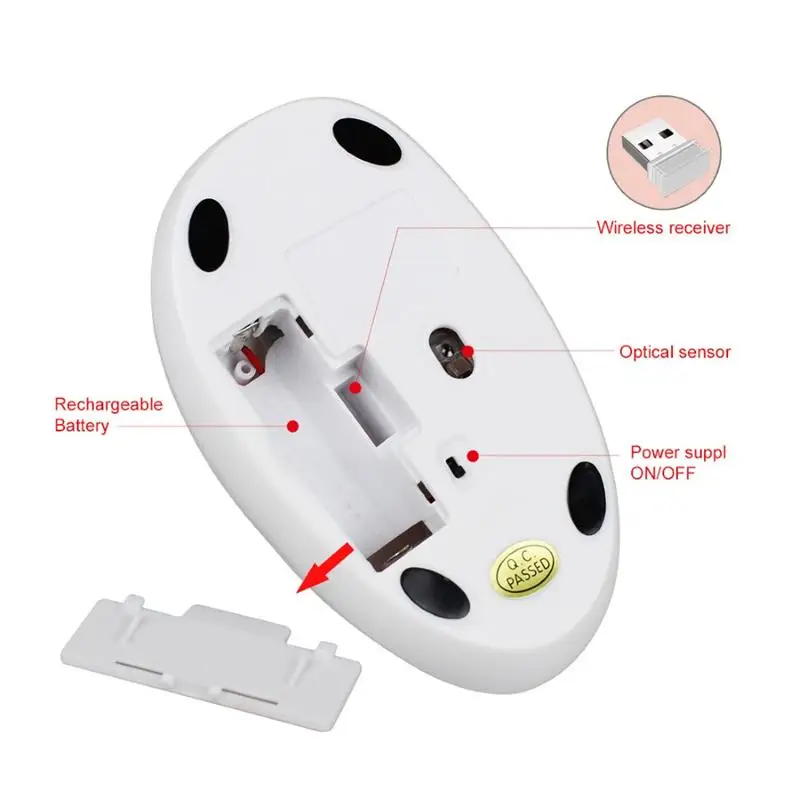 

YWYT G833 Wireless Mouse 2000DPI Optical Mouse 2.4GHz Wireless Mouse Gaming USB Connection Portable Wireless Mouse For Laptop