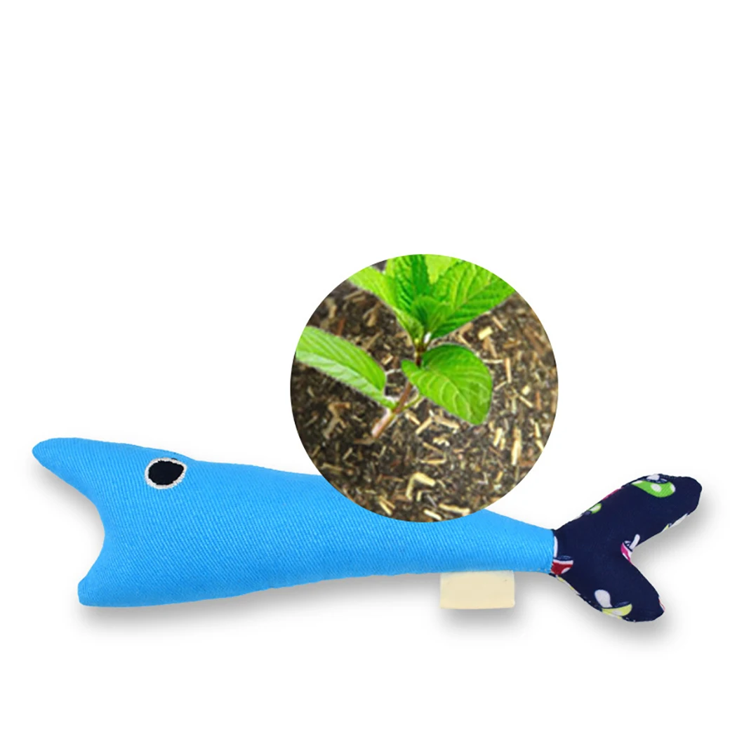

Kapmore 1pc Pet Toys Creative Fish Shape Bite-Resistant Pet Bite Toy Pet Squeaky Toy For Cat Pet Interactive Training Supplies