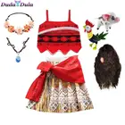 Детский Рождественский костюм Моана, платье принцессы, Моана, вечерние костюмы для девочек, платья для вечеринки, платья для маленьких девочек, карнавальный костюм на день рождения