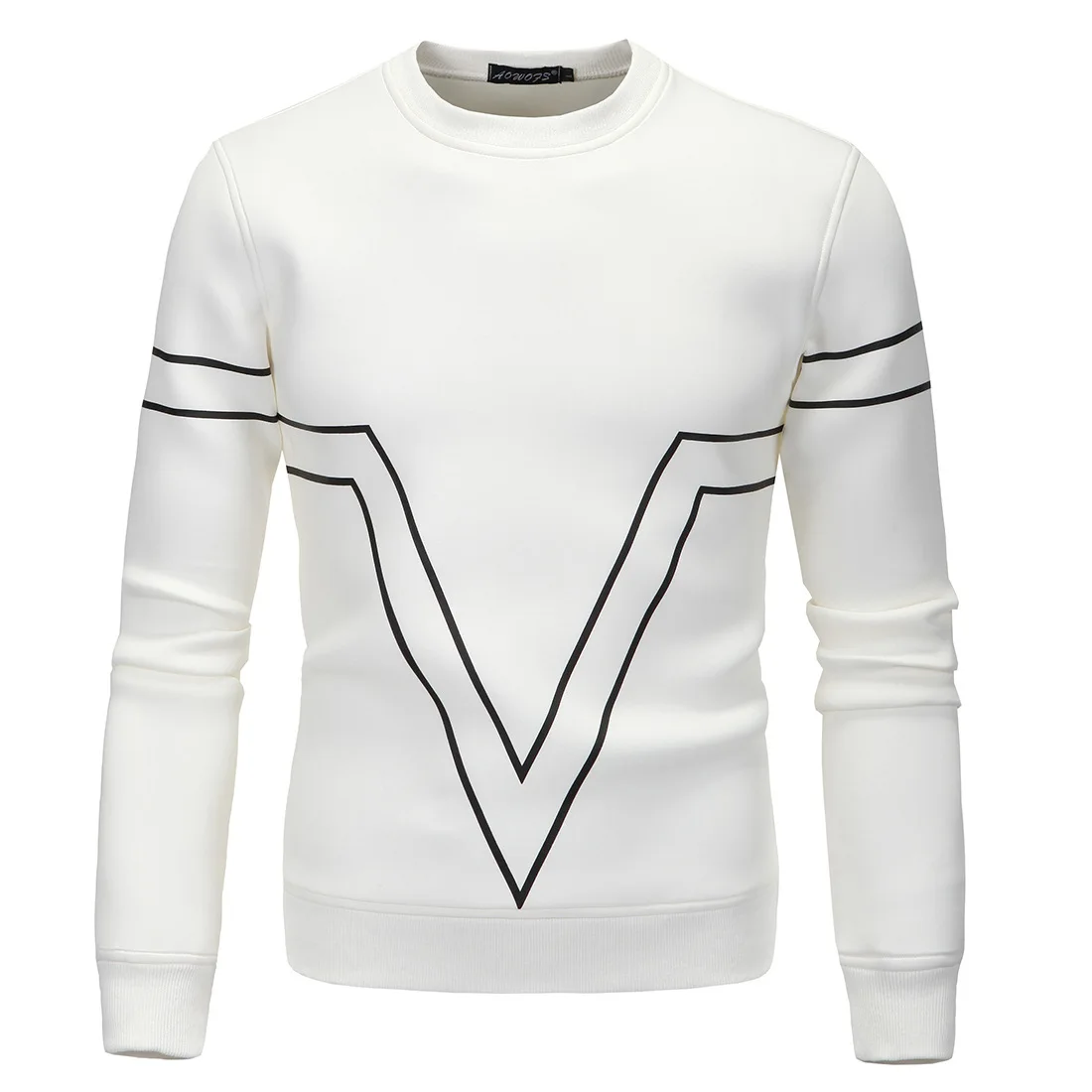

2020 spring and autumn new men's printed round neck T-shirt long sleeve space cotton sweater new boutique d025