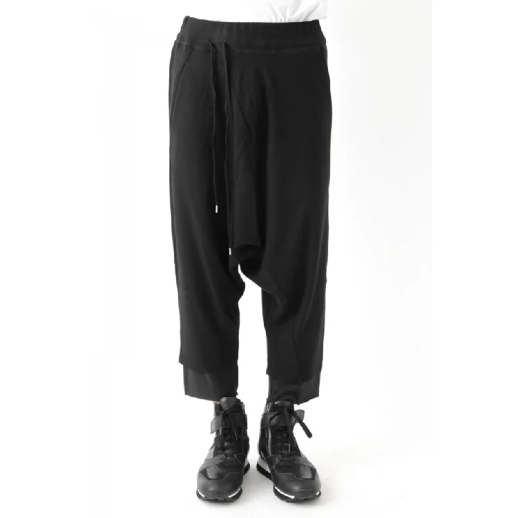 

clothing Men's GD Hair Stylist fashion Catwalk street Knitted double layer harem pants plus size costumes