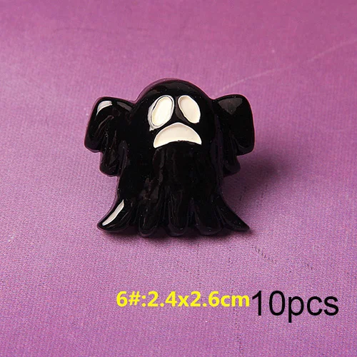 Black E Happy monkey 10 шт. Slime прелести поставки новые милые добавки DIY Набор Декор наполнитель для пушистой прозрачной хрустящей слизи для Хэллоуина - Цвет: Black E