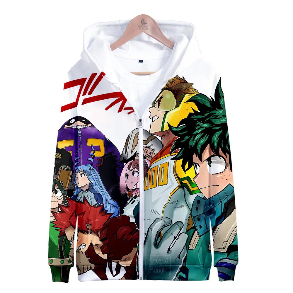 

Boku No Hero Academia 3d Print Oversized Hoodies Men Hooded Zipper Jacket Anime My Hero Academy Cosplay Costume Uniform Adult