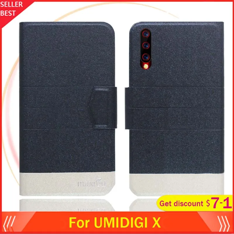 5 цветов горячей! UMIDIGI X Чехол 6 35 &quotфлип ультратонкий кожаный эксклюзивный чехол