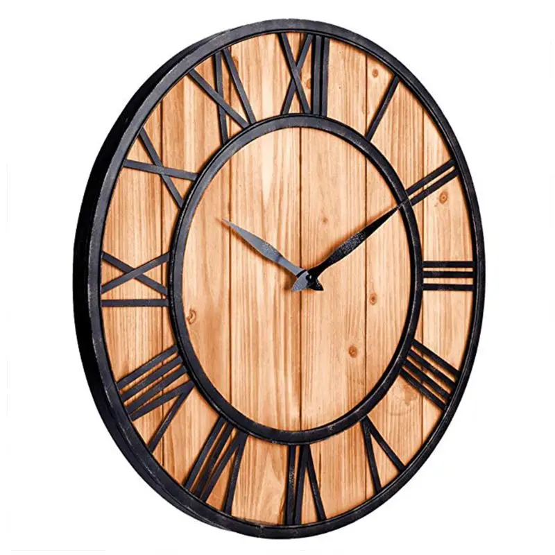 

AXYE Vintage European Style Wall Clock Pastry Cook With Bike/Roman Numeral Battery Operated Silent Non-Ticking Digital Quiet