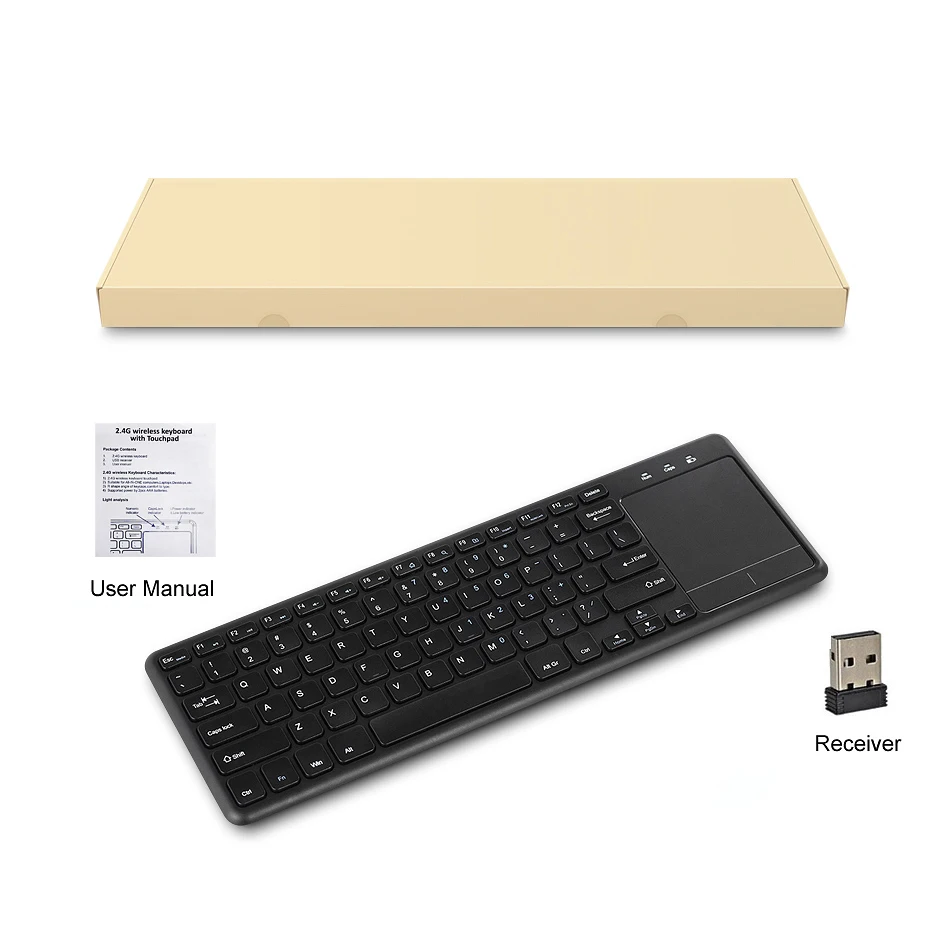 avatto whisper quiet 2 4ghz wireless multimedia office keyboard with touchpad mouse combo for windows pcsmart tvandroid box free global shipping