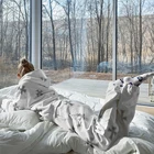 Зимняя женская одежда стразы из двух предметов с перекрестными вставками, подходящие комплекты, толстовки на молнии и эластичные штаны Traf, свободный женский спортивный костюм, пальто