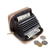 zipper credit card case holder key chain bee wallet coin pocket for women