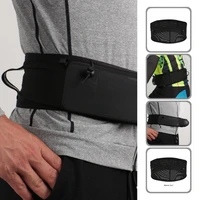 mesh fabric high quality wear resistant waist pack with multi pockets black waist pack breathable for camping