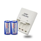 2 шт., перезаряжаемая батарея большой емкости 1300 мАч 3 в CR123A, LiFePO4 16340 литиевая батарея + 1 шт., многофункциональное умное зарядное устройство