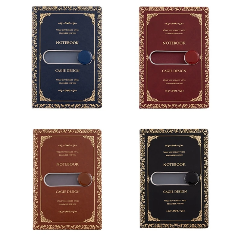 

A5 Diary Notepad with Sliding Unlock Notebook Pen Set Leather Journal Planner Dropshipping