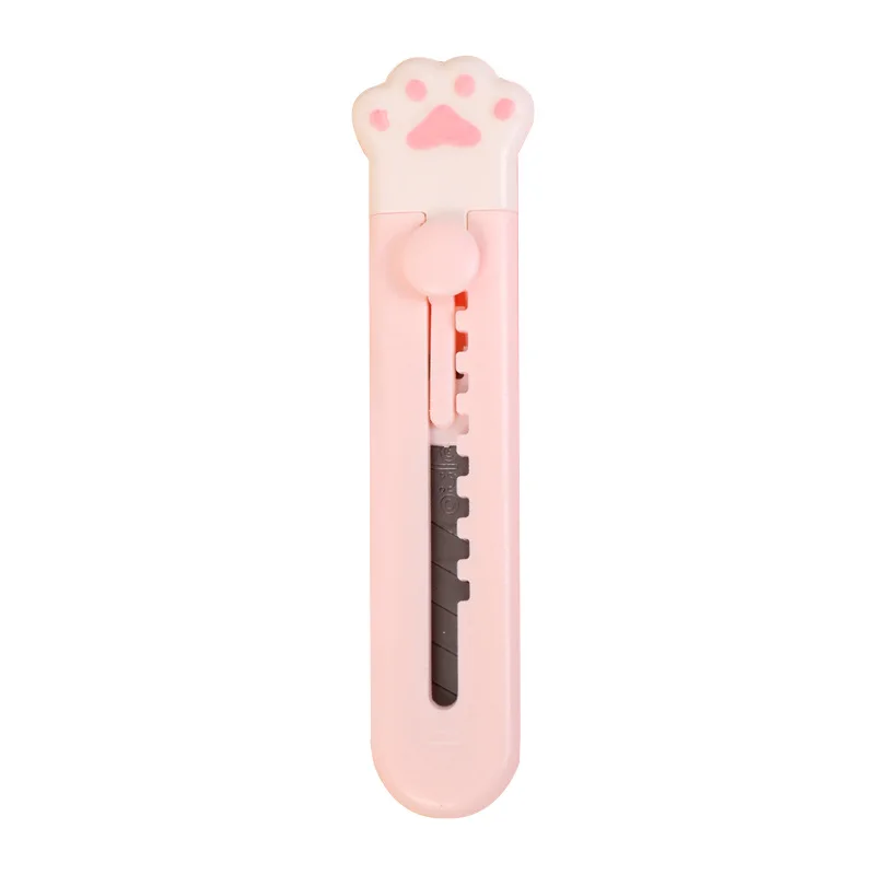 

Cute Girly Pink Cat Paw Alloy Mini Portalble Utility Knife Cutter Letter Envelope Opener Mail School Office Supplies