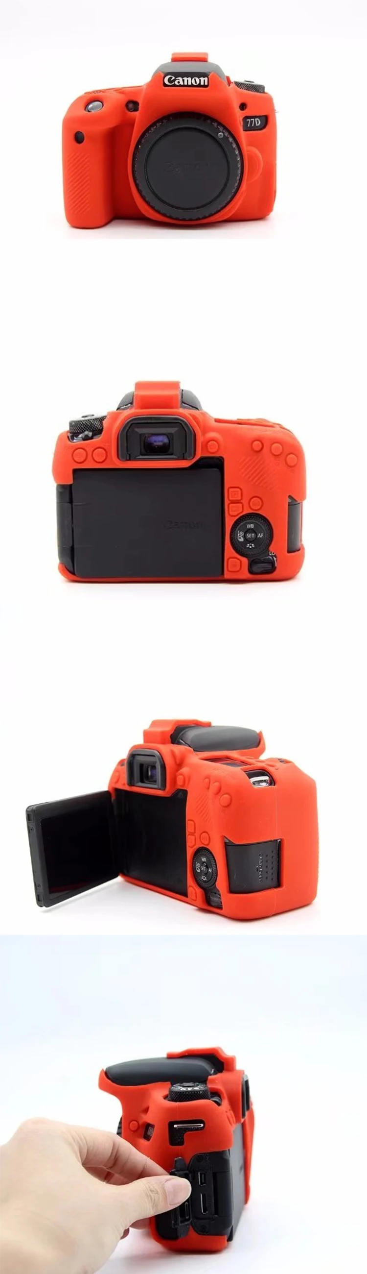 Мягкий чехол для камеры Canon EOS 77D силиконовые аксессуары для фотосъемки хорошая Защитная камера в сборе для профессиональной камеры Canon