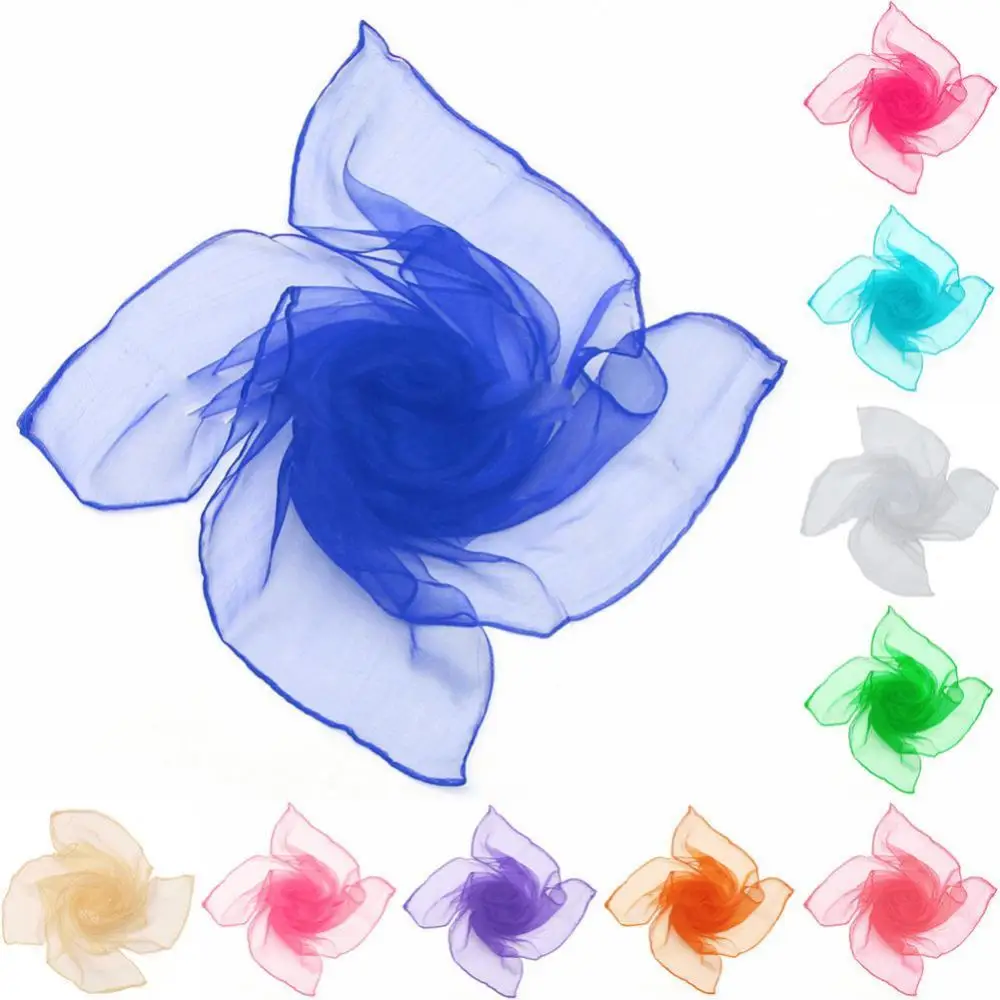 Женский Стильный однотонный Мягкий Шифоновый Шелковый шейный шарф карамельных