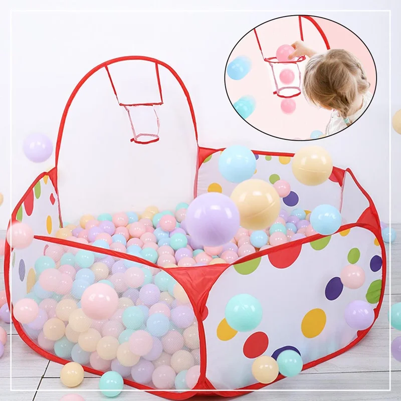 

Portable Foldable Pool Children Outdoor Sports Educational Toy With Basket Play Toys Tent Ocean Series Cartoon Game Ball Pits