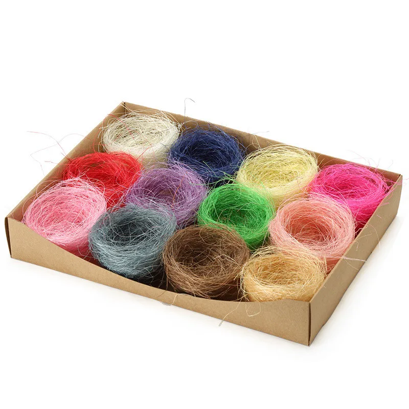 Искусственное гнездо пасхальные мини гнезда с цветной нитью для птиц конфет яиц