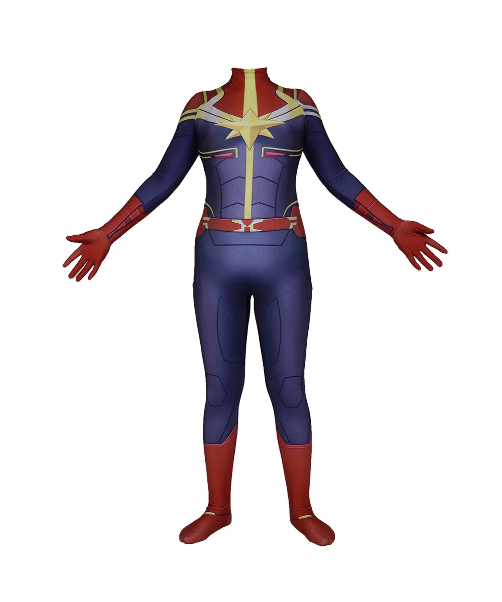 Супергероя Капитан Америка маскарадный костюм на Хеллоуин Платье Zentai костюмы