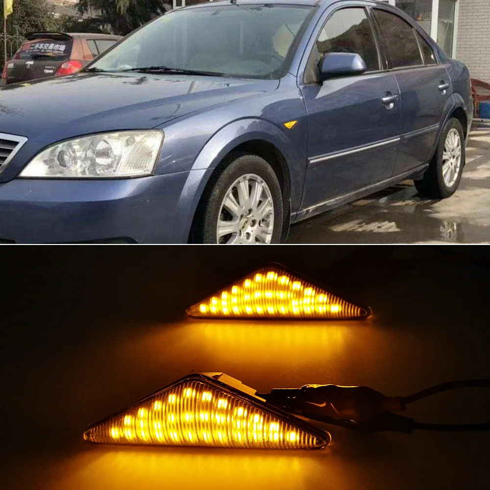 1 пара светодиодных динамических боковых указателей поворота светильник Ford MONDEO